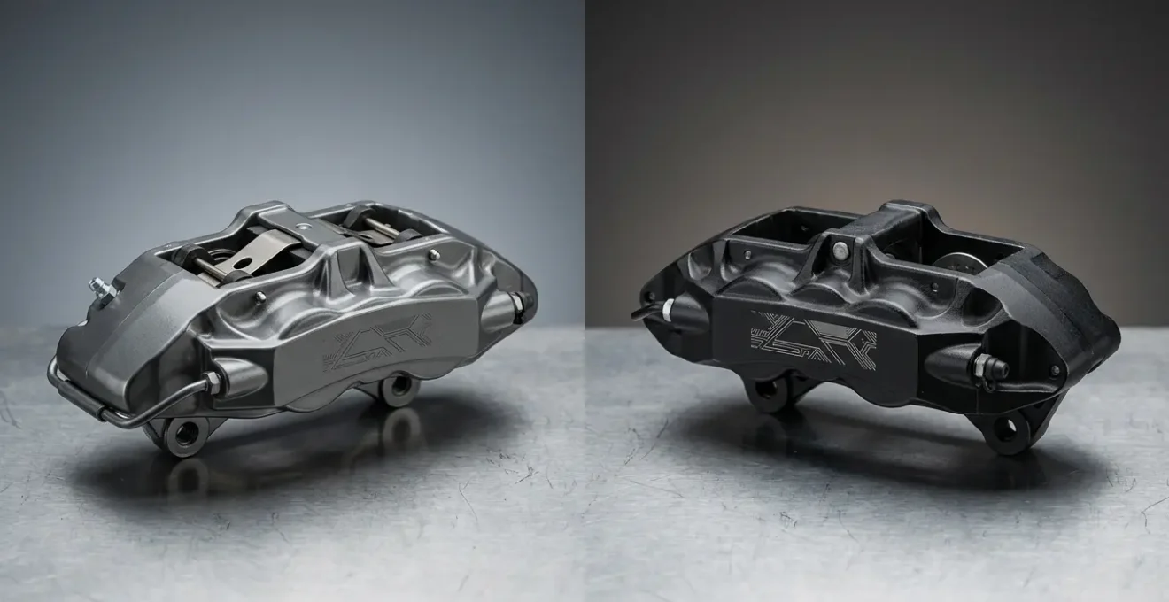 Professional comparison of OEM and aftermarket automotive parts highlighting quality differences