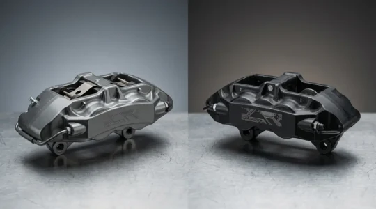 Professional comparison of OEM and aftermarket automotive parts highlighting quality differences