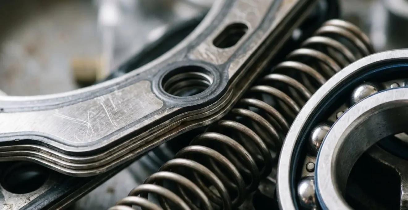 Macro detail of industrial supply chain components representing safety stock calculation complexity