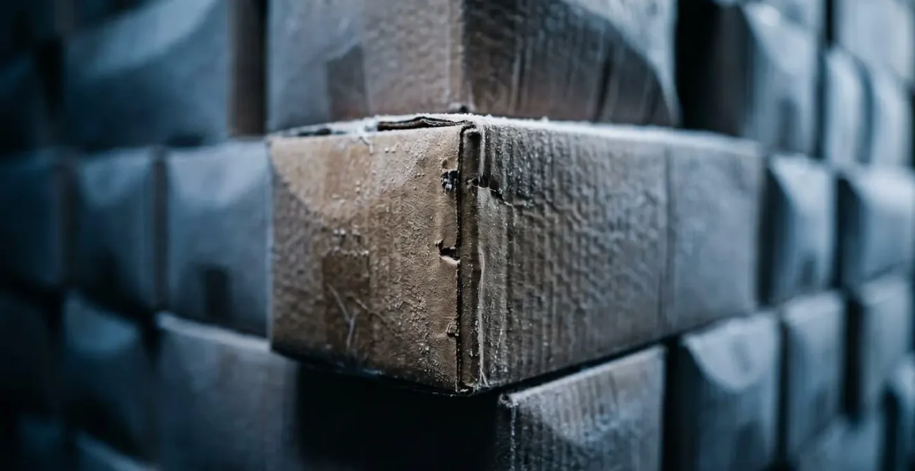 Visual comparison demonstrating thermal inertia differences between small packages and full pallet loads in cold chain transport